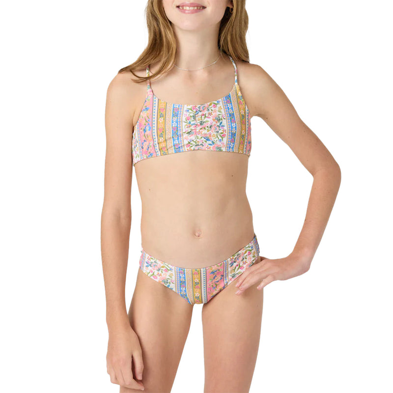 Load image into Gallery viewer, O'Neill Youth Cora Floral Ruched Bralette Swimsuit Set 1

