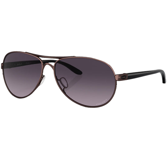 Oakley Women's Feedback Sunglasses - Satin Grenache/Prizm Gray Gradient 1