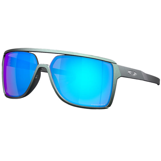 Oakley Castel Sunglasses - Matte Silver/Blue Colorshift/Prizm Sapphire 1