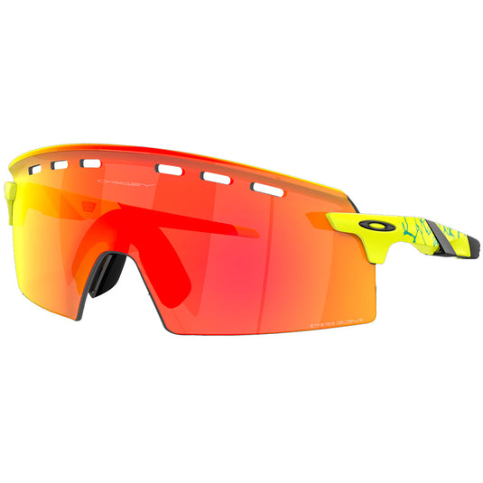 Oakley Encoder Strike Inner Spark Collection Sunglasses - Matte Tennis Ball Yellow/Prizm Ruby 1