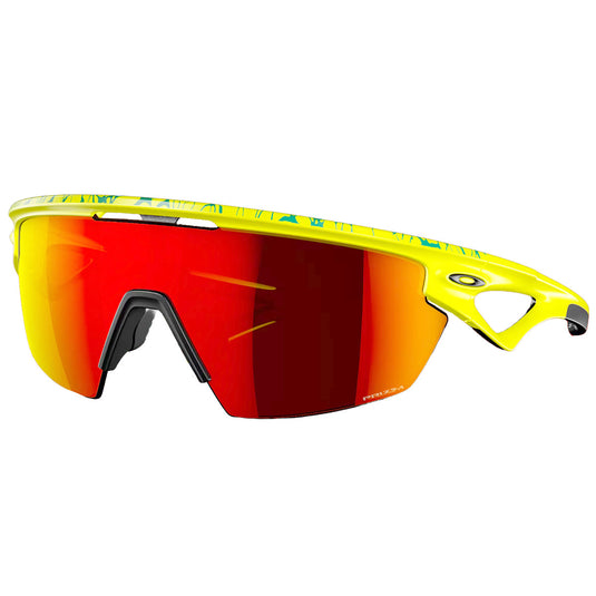 Oakley Sphaera Inner Spark Collection Sunglasses - Matte Tennis Ball Yellow/Prizm Ruby 1