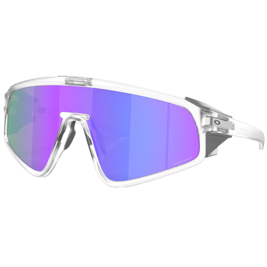 Oakley Latch Panel Sunglasses - Matte Clear/Prizm Violet 1
