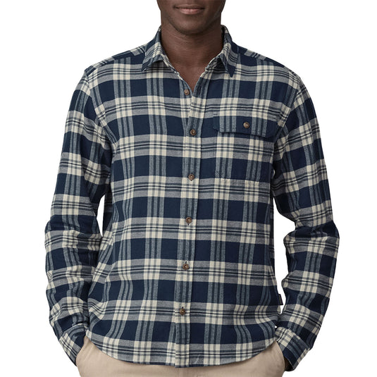 Patagonia Lightweight Fjord Cotton In Conversion Long Sleeve Button-up Flannel Shirt - Spotter/Forge Gray 5