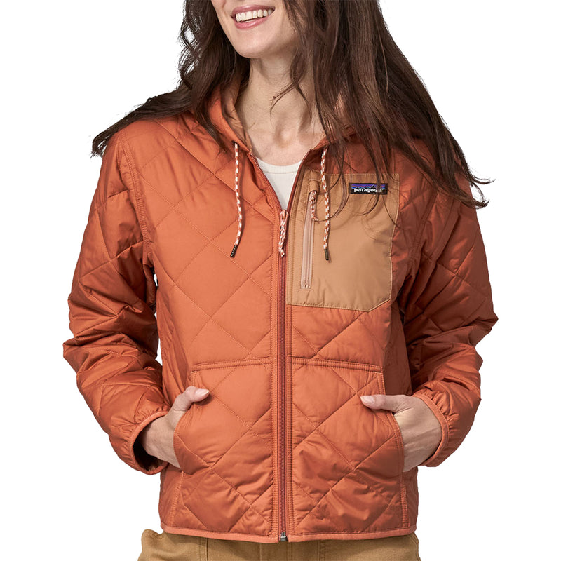 Load image into Gallery viewer, Patagonia Women's Diamond Quilted Bomber Hooded Zip Jacket - Sienna Clay 2
