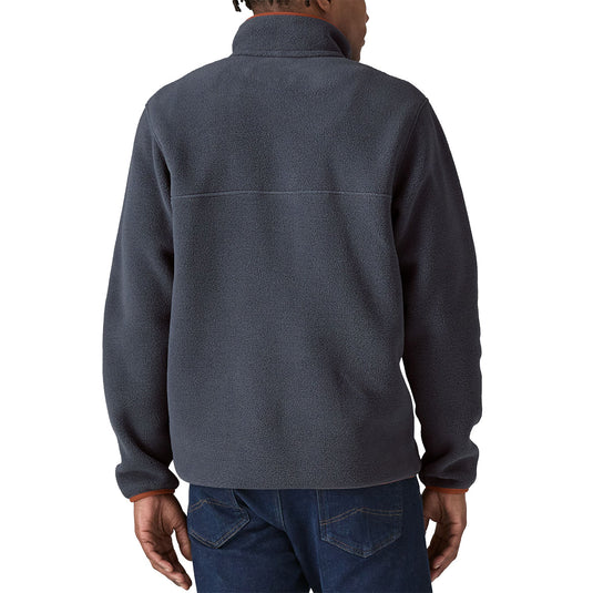 Patagonia Lightweight Synchilla Snap-T Fleece Pullover Jacket - Smolder Blue/Burnished Red 3