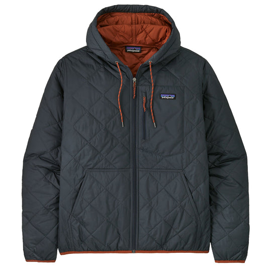 Patagonia Diamond Quilted Bomber Hooded Zip Jacket - Smolder Blue 1