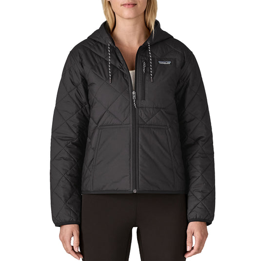 Patagonia Women's Diamond Quilted Bomber Hooded Zip-Up Jacket 10