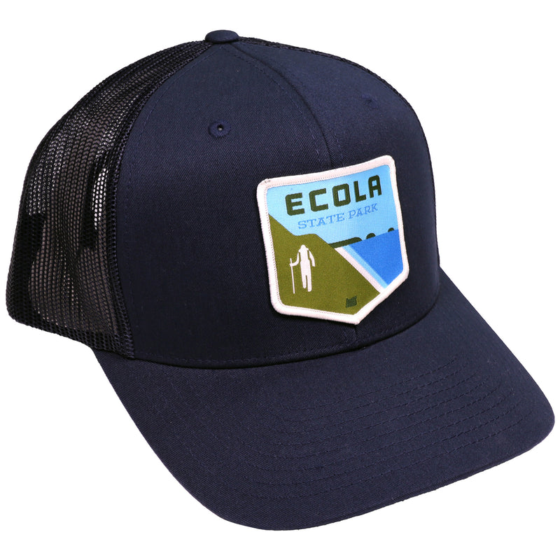 Load image into Gallery viewer, Patchmarks Ecola State Park Trucker Hat
