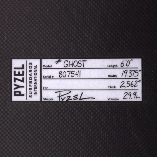 Pyzel The Ghost Dark Arts 6'0 × 19 ⅜ × 2 9/16 Surfboard 4