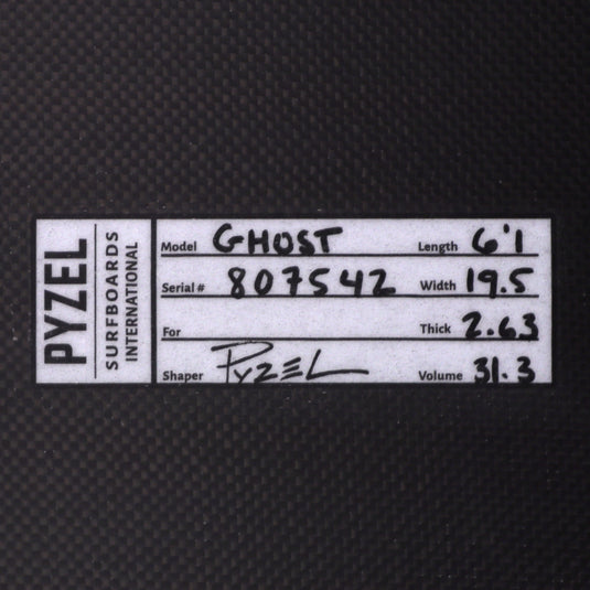 Pyzel The Ghost Dark Arts 6'1 × 19 ½ × 2 ⅝ Surfboard 4