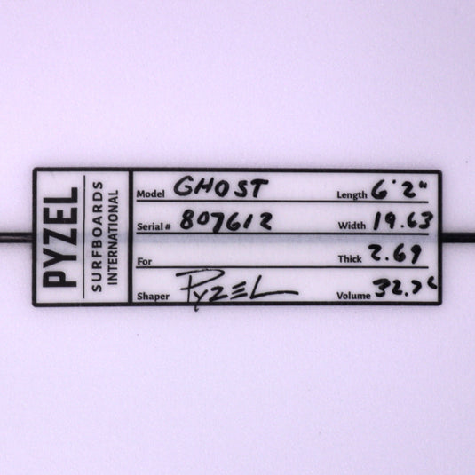 Pyzel The Ghost 6'2 × 19 ⅝ × 2 11/16 Surfboard 4