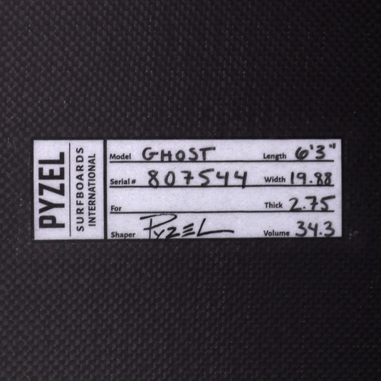 Pyzel The Ghost Dark Arts 6'3 × 19 ⅞ × 2 ¾ Surfboard • REPAIRED 4