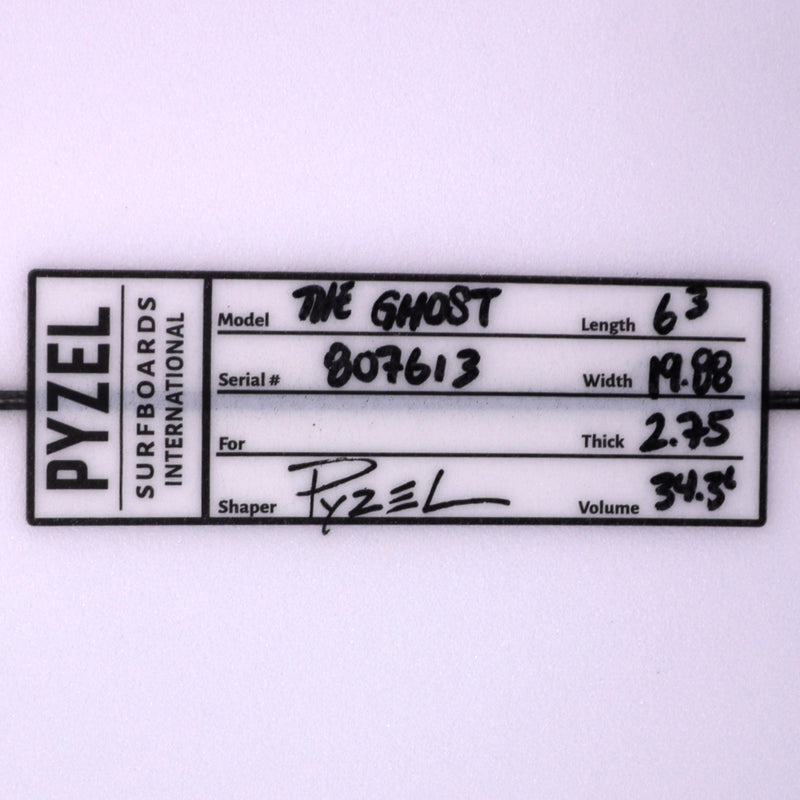 Load image into Gallery viewer, Pyzel The Ghost 6'3 × 19 ⅞ × 2 ¾ Surfboard 4
