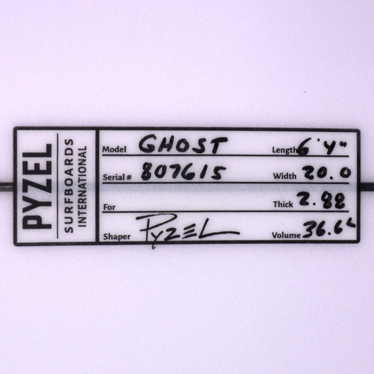 Pyzel The Ghost 6'4 × 20 × 2 ⅞ Surfboard 4