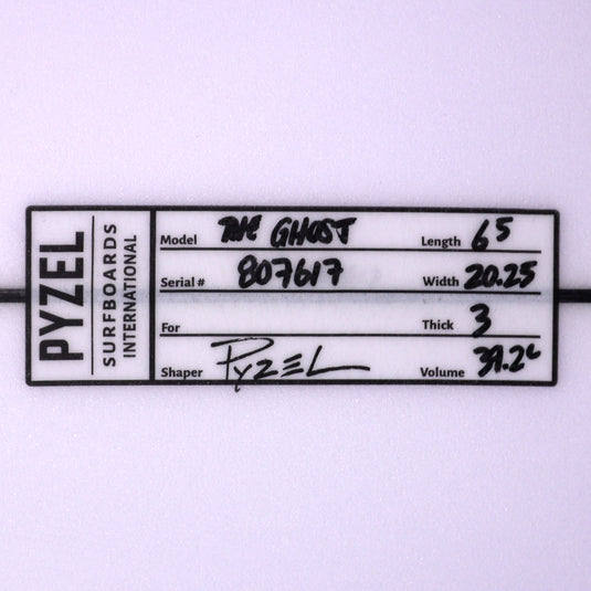 Pyzel The Ghost 6'5 × 20 ¼ × 3 Surfboard 4