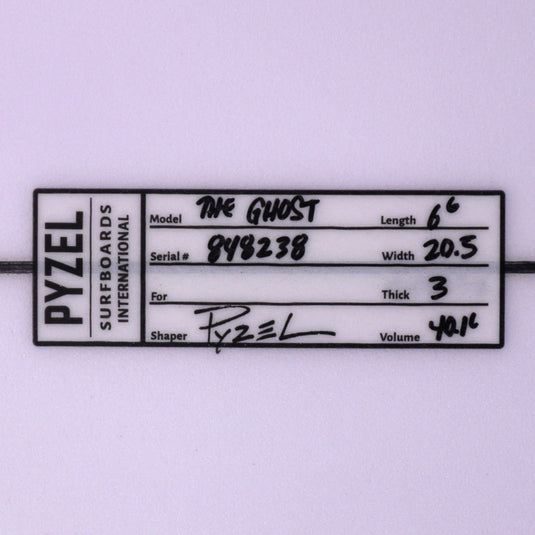 Pyzel The Ghost 6'6 × 20 ½ × 3 Surfboard 4