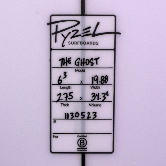 Pyzel The Ghost Squash 6'3 × 19 ⅞ × 2 ¾ Surfboard 4