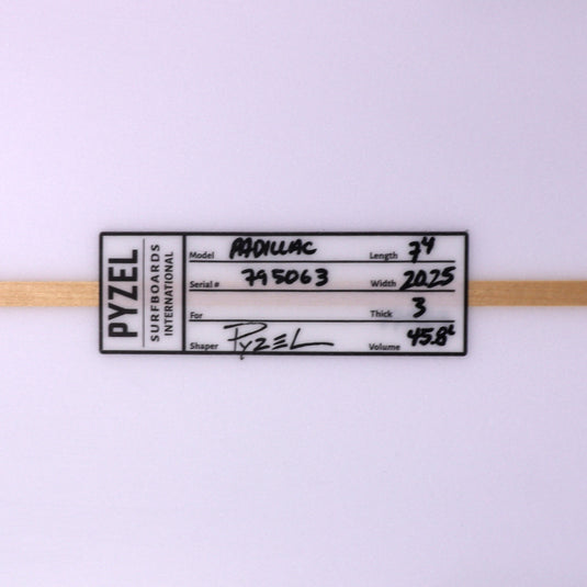 Pyzel Padillac 7'4 × 20 ¼ × 3 Surfboard 4