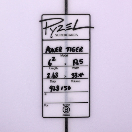 Pyzel Power Tiger 6'2 × 19 ½ × 2 ⅝ Surfboard 4