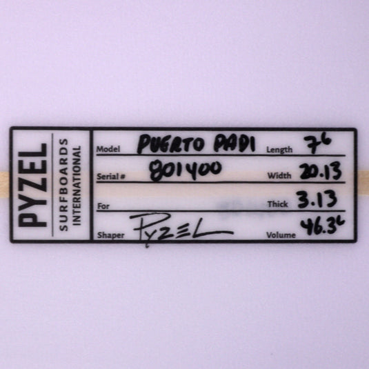 Pyzel Puerto Padi 7'6 × 20 ⅛ × 3 ⅛ Surfboard 4