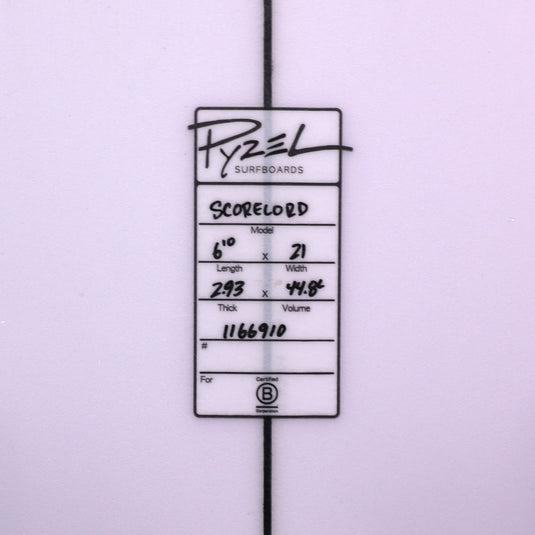 Pyzel The Score Lord 6'10 × 21 × 2 15/16 Surfboard 4