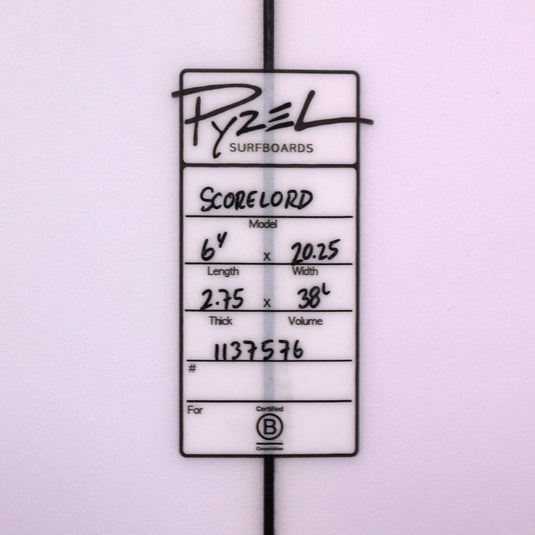 Pyzel The Score Lord 6'4 × 20 ¼ × 2 ¾ Surfboard 4