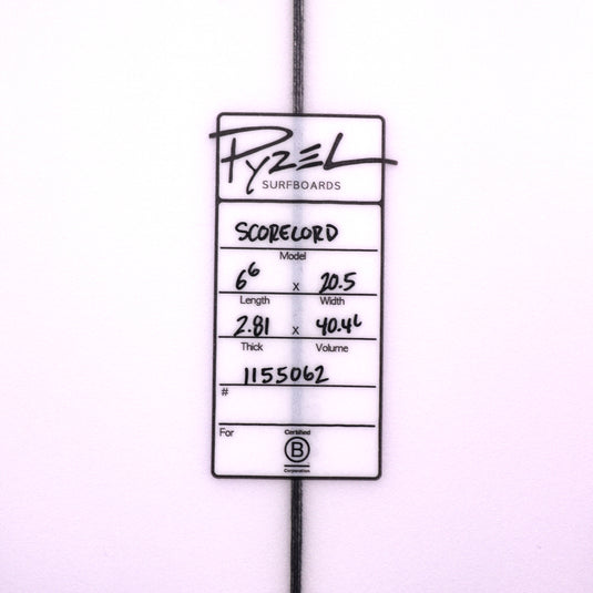 Pyzel The Score Lord 6'6 × 20 ½ × 2 13/16 Surfboard 4