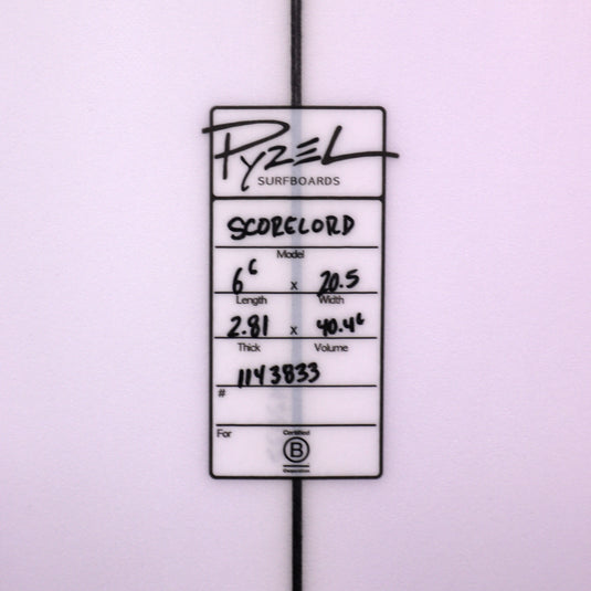 Pyzel The Score Lord 6'4 × 20 ½ × 2 13/16 Surfboard 4
