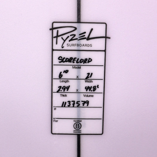 Pyzel The Score Lord 6'10 × 21 × 2 15/16 Surfboard 4