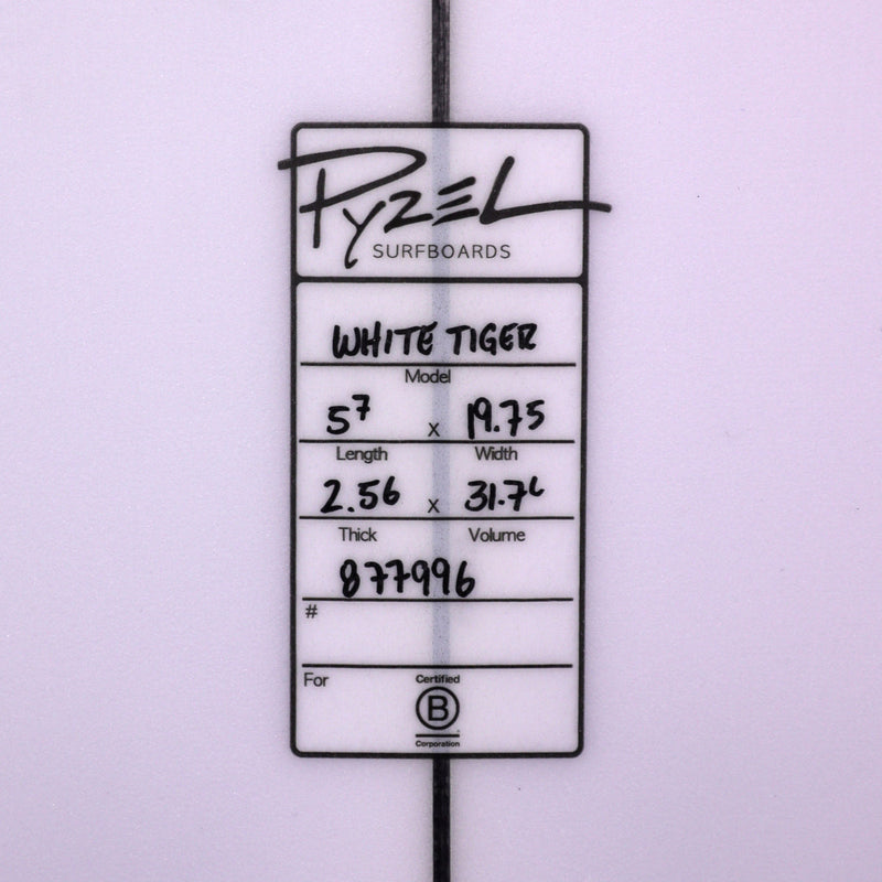 Load image into Gallery viewer, Pyzel White Tiger 5'7 × 19 ¾ × 2 9/16 Surfboard 4
