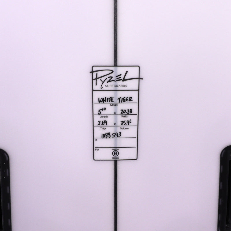 Load image into Gallery viewer, Pyzel White Tiger 5'10 × 20 ⅜ × 2 11/16 Surfboard 4

