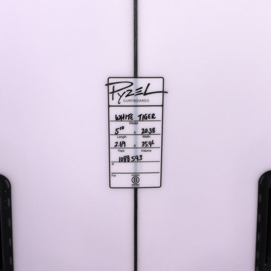 Pyzel White Tiger 5'10 × 20 ⅜ × 2 11/16 Surfboard 4