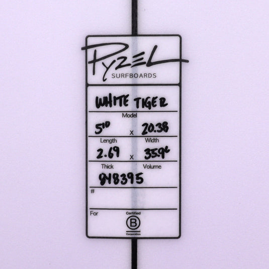 Pyzel White Tiger 5'10 × 20 ⅜ × 2 11/16 Surfboard 4