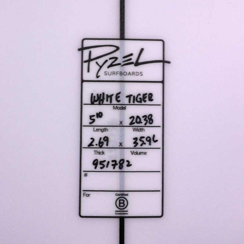 Load image into Gallery viewer, Pyzel White Tiger 5'10 × 20 ⅜ × 2 11/16 Surfboard 4
