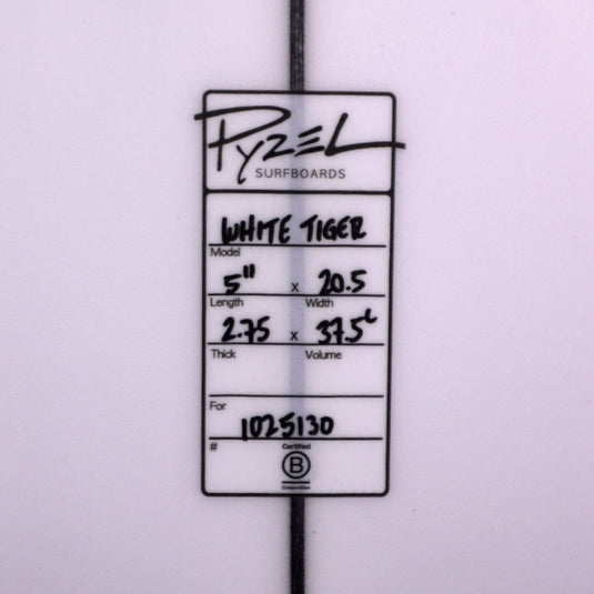 Pyzel White Tiger 5'11 × 20 ½ × 2 ¾ Surfboard 4