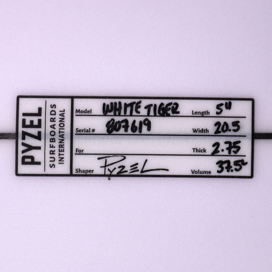 Pyzel White Tiger 5'11 × 20 ½ × 2 ¾ Surfboard 4