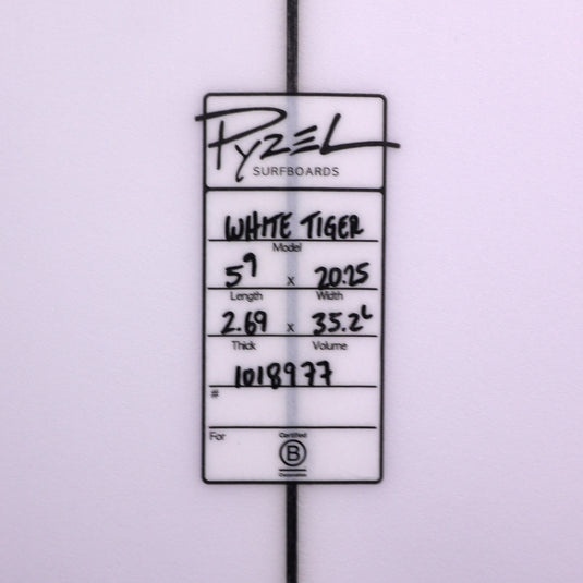 Pyzel White Tiger 5'9 × 20 ¼ × 2 11/16 Surfboard 4