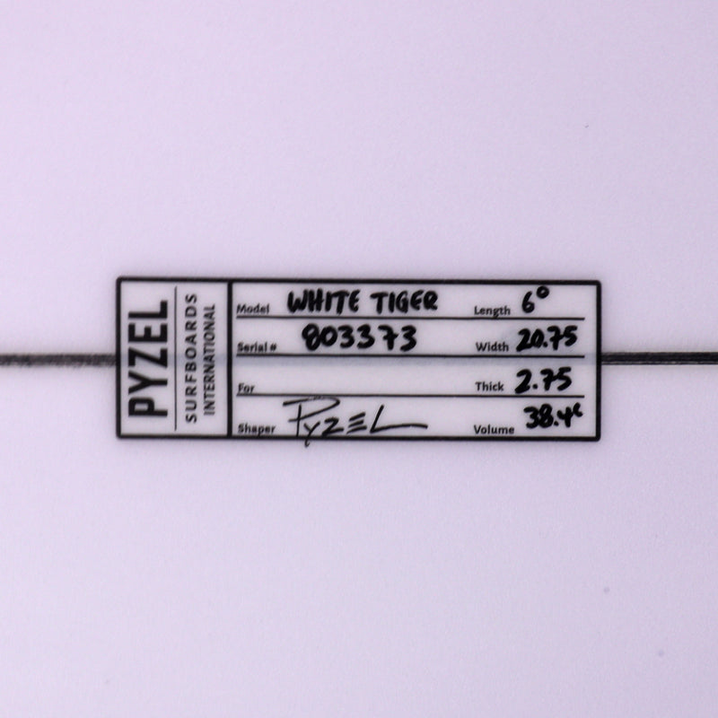 Load image into Gallery viewer, Pyzel White Tiger 6'0 × 20 ¾ × 2 ¾ Surfboard 4
