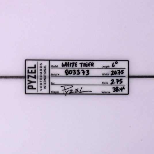 Pyzel White Tiger 6'0 × 20 ¾ × 2 ¾ Surfboard 4