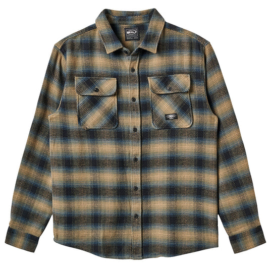 Quiksilver Desert Shadows Long Sleeve Button-Up Flannel Shirt 1