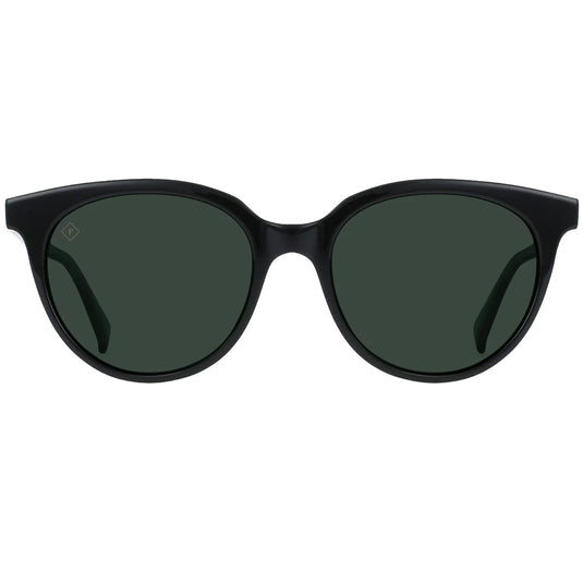 RAEN Women's Lily Polarized Sunglasses - Crystal Black/Green 2