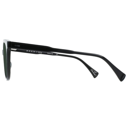 RAEN Women's Lily Polarized Sunglasses - Crystal Black/Green 4