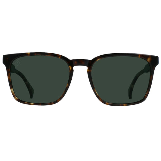 RAEN Pierce Polarized Sunglasses - Brindle Tortoise/Green 1