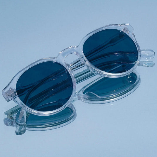 RAEN Remmy Polarized Sunglasses - Crystal Clear/Blue Smoke 5