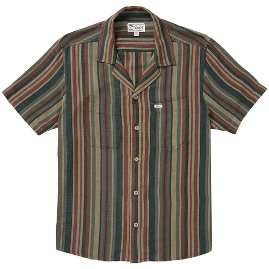 RVCA Exotica Stripe Short Sleeve Button-Up Shirt 1