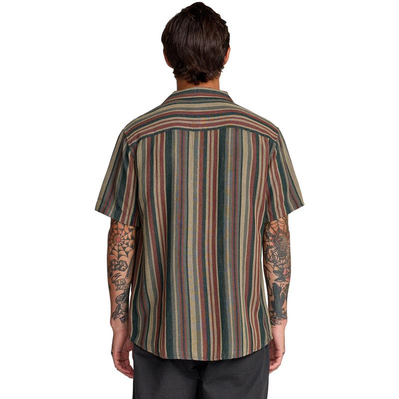 Load image into Gallery viewer, RVCA Exotica Stripe Short Sleeve Button-Up Shirt 4
