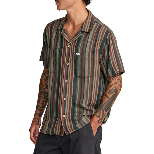 RVCA Exotica Stripe Short Sleeve Button-Up Shirt 5