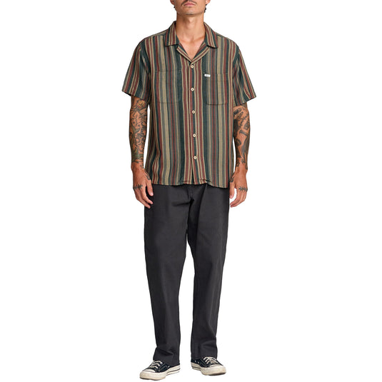 RVCA Exotica Stripe Short Sleeve Button-Up Shirt 7