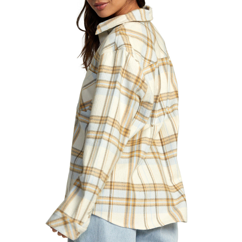 Load image into Gallery viewer, RVCA Women's Breeze Long Sleeve Button-Up Flannel Shirt 2
