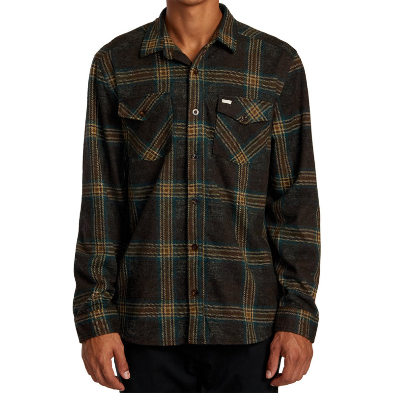 Load image into Gallery viewer, RVCA Vacancy Long Sleeve Button-Up Flannel Shirt 1
